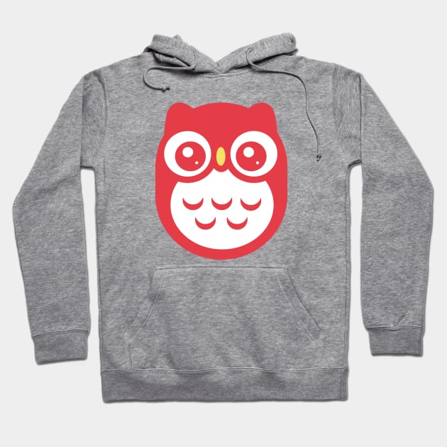 Red Cute baby Owl Hoodie by ClaudiaRinaldi